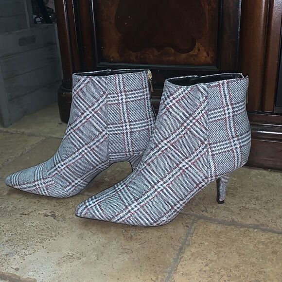 Plaid Ankle Boots   - Picture 1 of 11